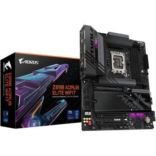Gigabyte Z890 AORUS ELITE WIFI7 - Moederbord ATX - Socket 1851 - Intel Z890 - DDR5 - Realtek ALC1220 - Ethernet 2.5Gbps - Wi-Fi 7