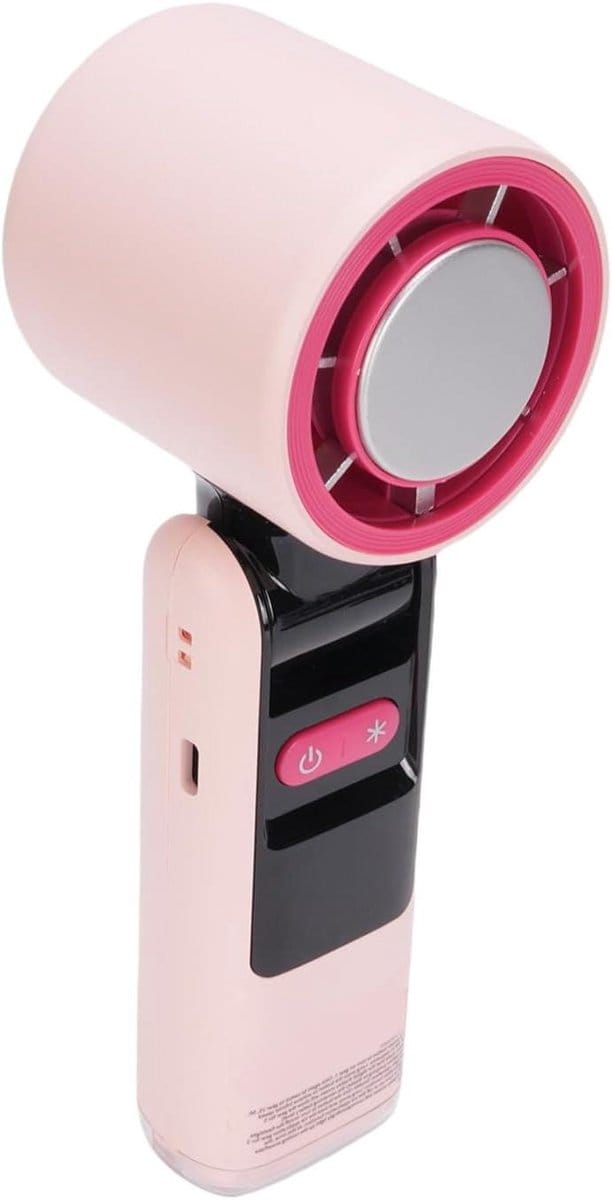 Draagbare Handventilator - Persoonlijke Koeler - Blijf Koel - Innovatieve Ijskoeling - 19D x 7B x 7H cm - Roze