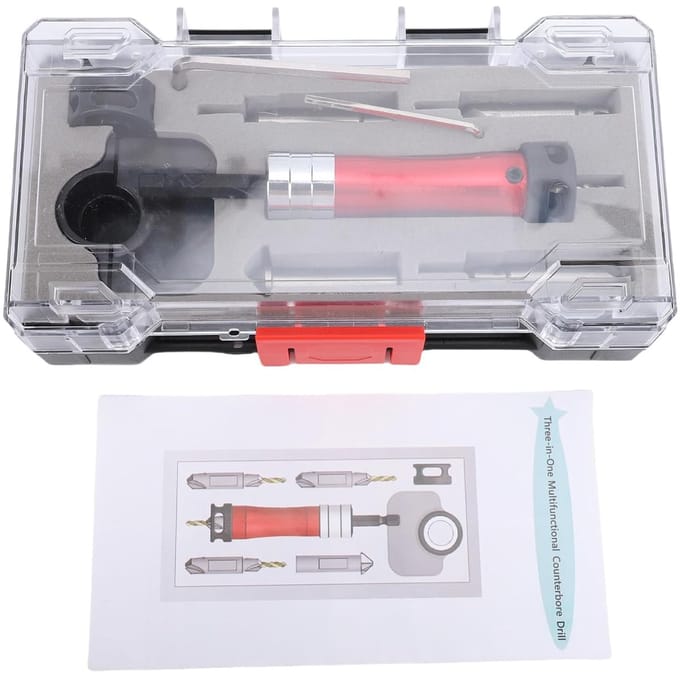 Verzinkboor Set - Afschuinboor Bits - Nauwkeurig Boren - Verstelbare Diepte - 4 Boren