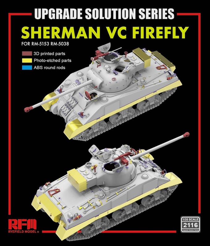 Rye Field Model Modelbouwpakket - 2116 Sherman VC Firefly Upgrade Set voor 5153 en 5038 - Rye Field Accessoires set - 1:35 - Modelbouw