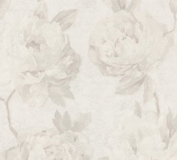 ROMANTISCHE ROZEN BEHANG | Floraal - Grijs Wit - A.S. Création Pintwalls III