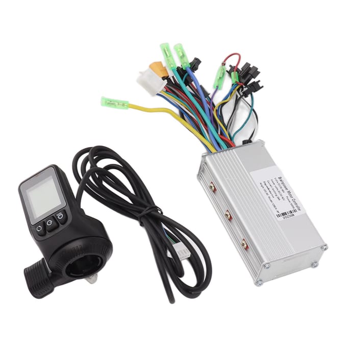 36V 48V 500W 28A 128DX Waterdicht Duimgas Paneel Sinusgolf 3 Modus Borstelloze Controller Kit black