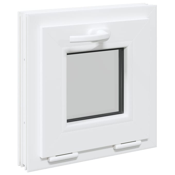 vidaXL - Kleur - binnenkant - kelderraam - Wit - RISOR - 40 - x - 40 - cm