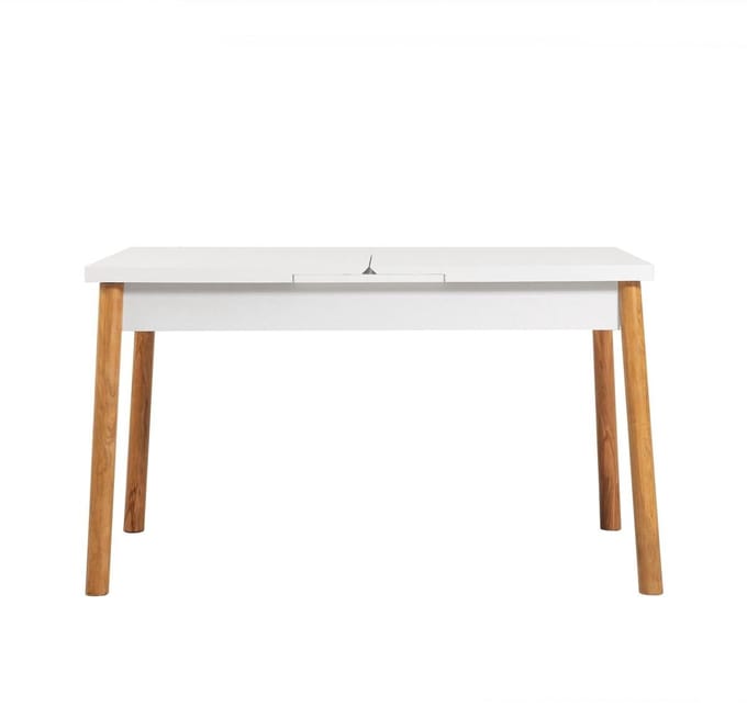 Asir uitschuifbare eettafel – Atlantic Pine wit – 153-120 x 75 x 75 cm