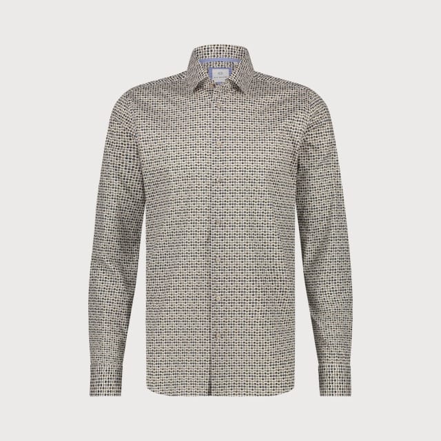 Blue Industry Het retro print overhemd |