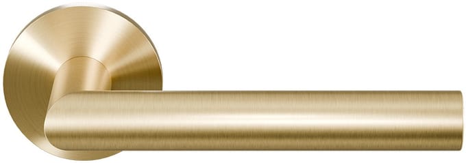 Deurkruk op rozet - PVD mat messing - RVS - GPF -