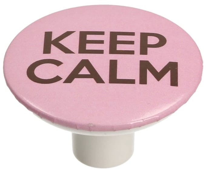 Gamet Serie GX01 - Meubelknop - Wit - Keep Calm - Roze