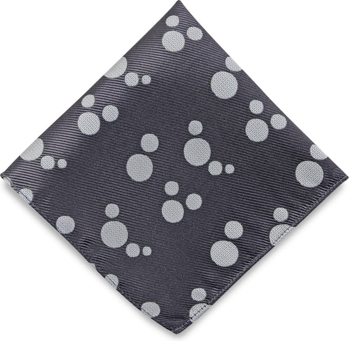 We Love Ties - Pochets - Pochet Berry Bubble - antraciet / lichtgrijs