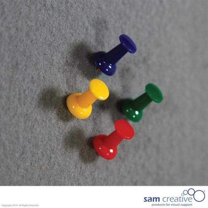 Sam Creative - Prikbord kurk - Punaise - Gemengd - 40 stuks