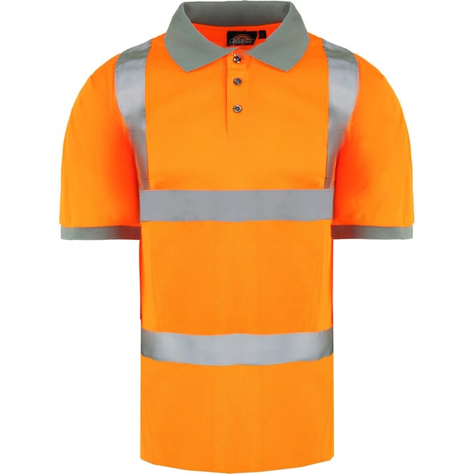 Dickies Hoge Zichtbaarheid Heren Oranje Veiligheidspoloshirt