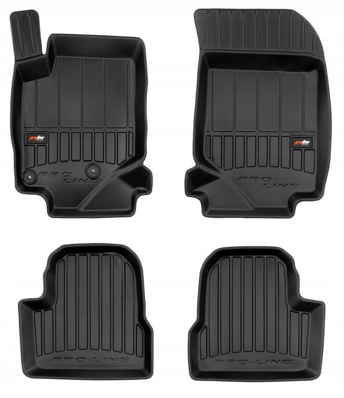 Frogum - 3D Pro-Line - Automatten Set - Geschikt voor DS3 CROSSBACK vanaf 2018 - 4-delig - Hoge Rand 6cm