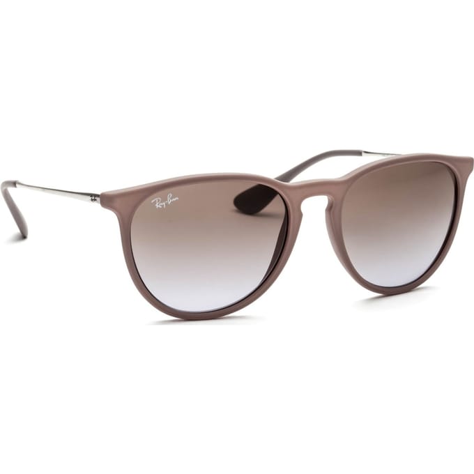 Ray-Ban Zonnebril Erika 4171 600068 Donker Rubberen Zand Bruin Verloop
