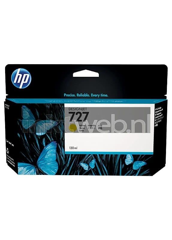 Inktcartridge hp b3p21a 727 geel