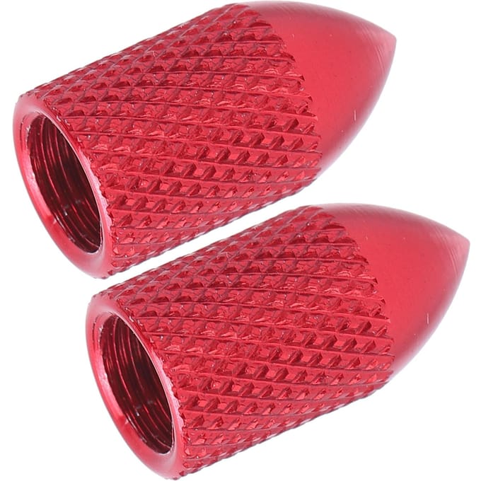 2 stuks Schrader Ventieldoppen Aluminiumlegering Schrader Fietsventiel Stofkappen Fietsbanddoppen rood