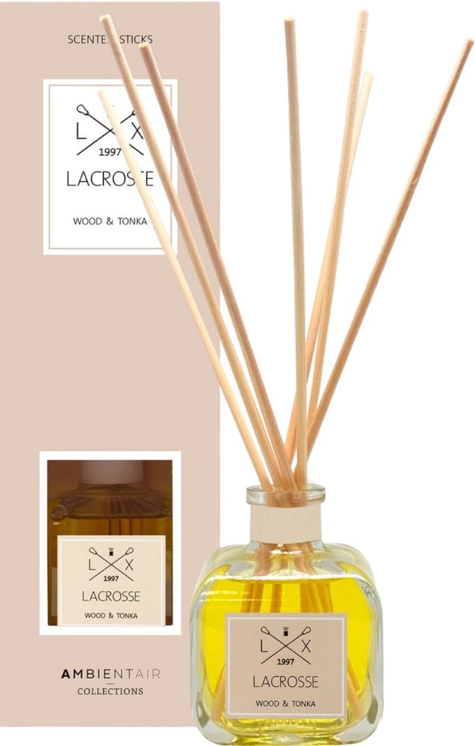 Lacrosse Geurstokjes - Houtig - Wood & Tonka - 100 ml Diffuser