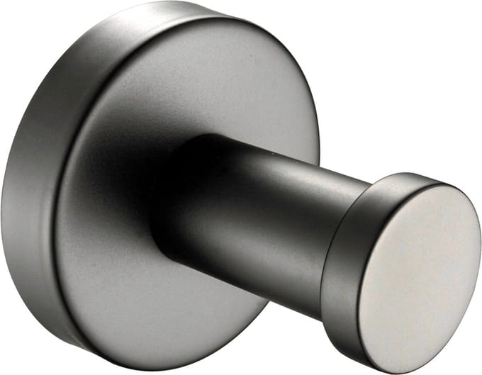 Handdoekhaak gun metal Rond
