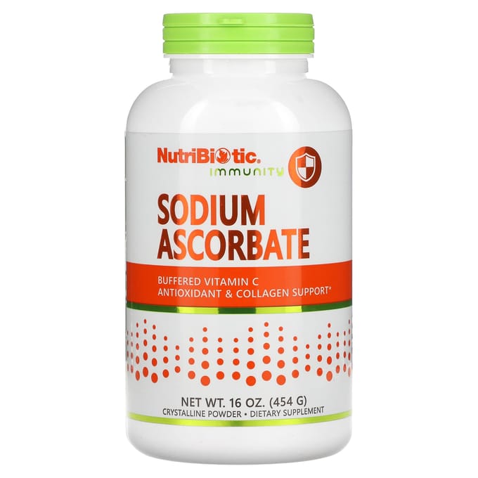 NutriBiotic - Sodium Ascorbate - Vitamine C Poeder - Ontzuurd - 454 gram