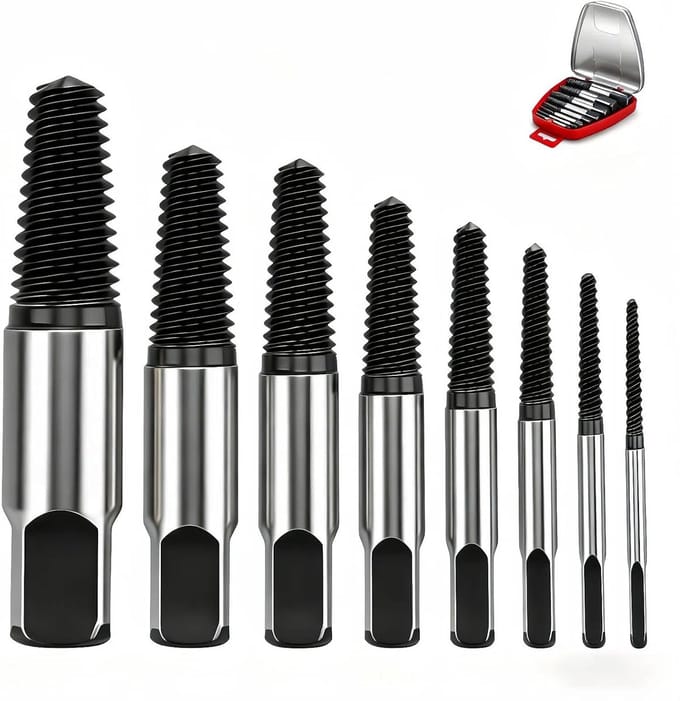 Solidchoice - 8 Stuks Gebroken Schroef Extractor Set voor Beschadigde Schroeven