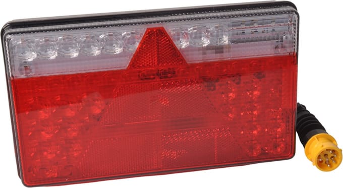 Achterlicht - Aspock MultiLED 2 - links - 240x140x54 mm - volledig LED - 8-polige connector - 50 cm kabel