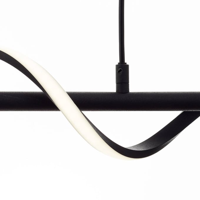 Brilliant lamp Eunice LED hanglamp zwart mat zwart 22 W geïntegreerde LED