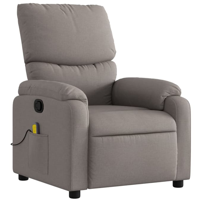 vidaXL - Massagestoel - verstelbaar - stof - taupe