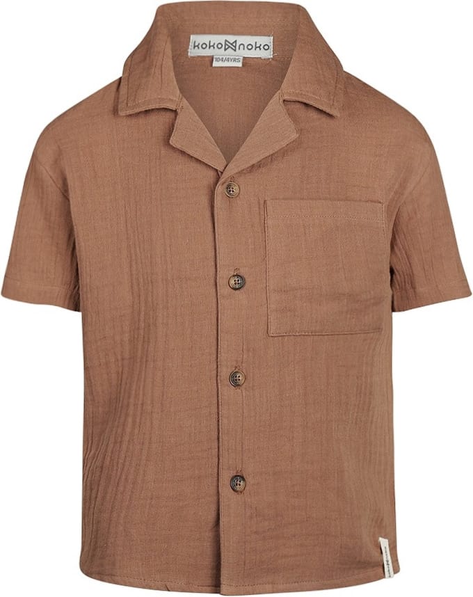 Koko Noko Jongens Overhemd - Faded brown
