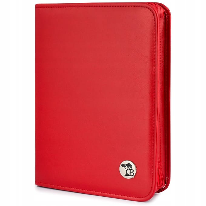 Beltimore® Luxe Business Portfolio A5 – Schrijfmap & Organizer – Elegant Rood – Met Ringband & Klembord – Compacte Aktetas – Model BW08