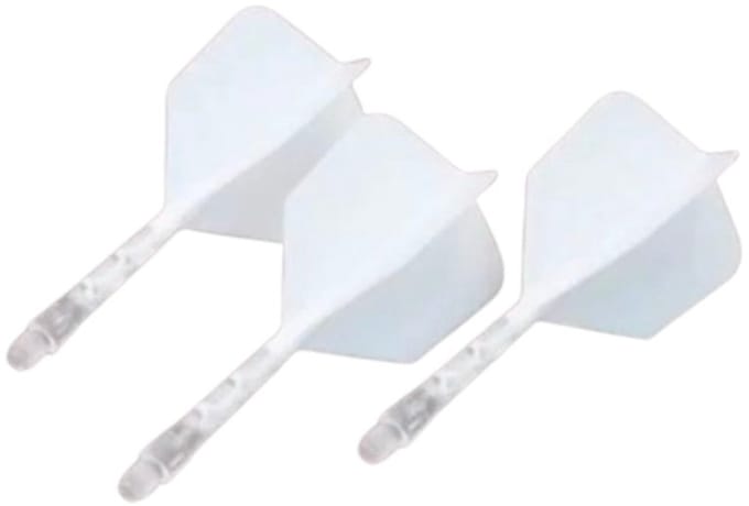 Cuesoul - ROST T19 Integrated Dart Flights - Big Wing - White Clear