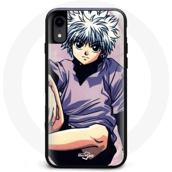 Coque - Maniacase - Iphone XS - Killua Zoldyck - Souple - Anime - Noir