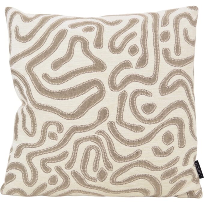 NOVÉE Sierkussen chenille flow crème | 45 x 45 cm | velvet/polyester