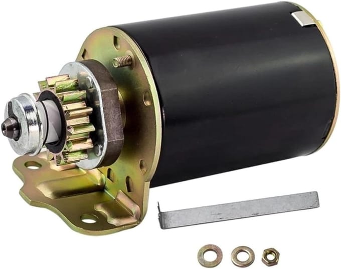 Startmotor - Motoronderdeel - Zitmaaier Starten - 14 Tanden - 12 Volt - Zwart