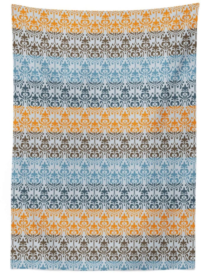 ABAKUHAUS Tischdecke – Vogel-Design Drahtseil 140×170 cm – Azurblau Multicolor