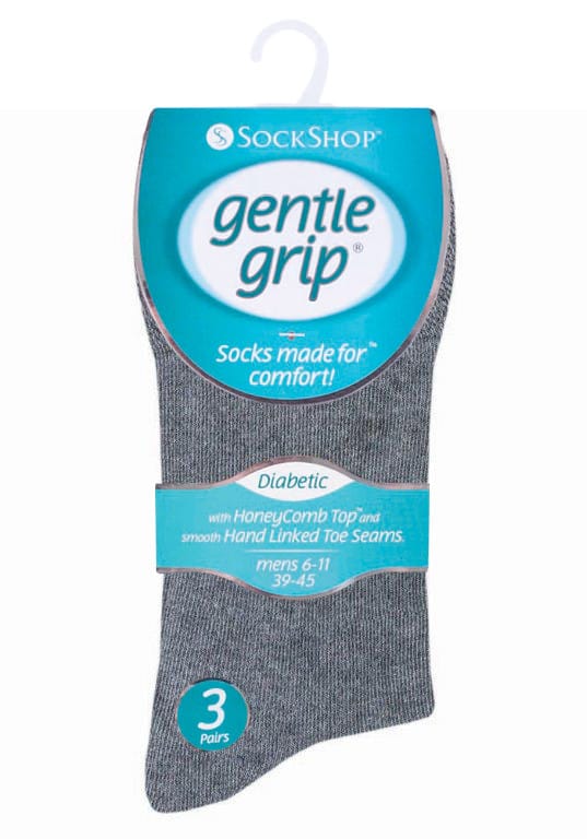 Gentle Grip - Heren 6 paar diabetische sokken - BNG