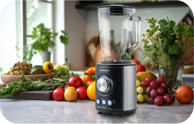 Blender - smoothie maker - 800w - 1,5L - rvs - zwart