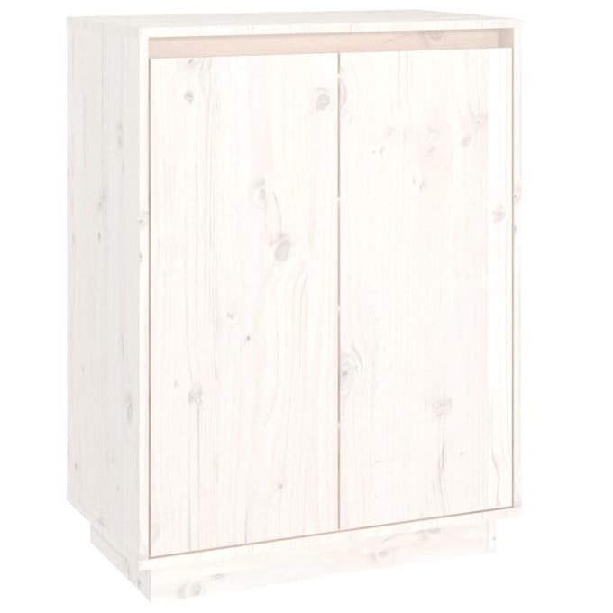 vidaXL - Schoenenkast - 60x35x80 - cm - massief - grenenhout - wit