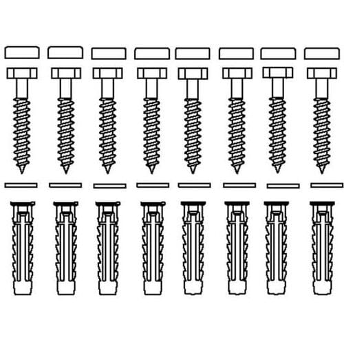 Pressalit Care fixing material 8 pieces, for solid masonry V8613