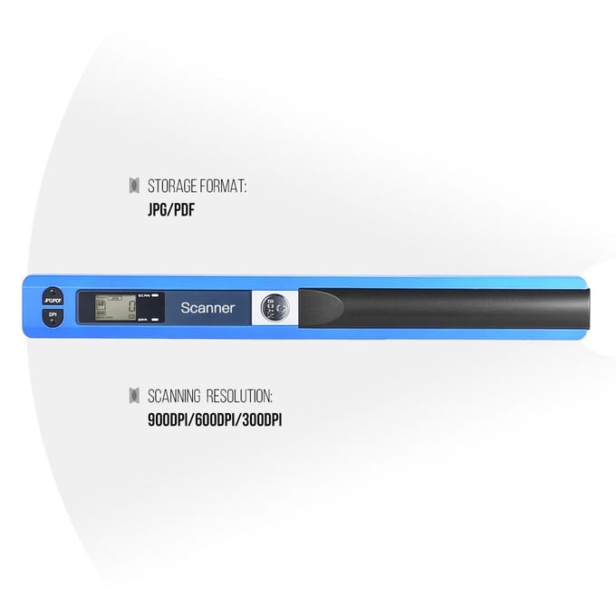 Draagbare handheld draadloze scanner A4-formaat 900DPI JPG/PDF-formaat LCD-scherm met bescherming rood