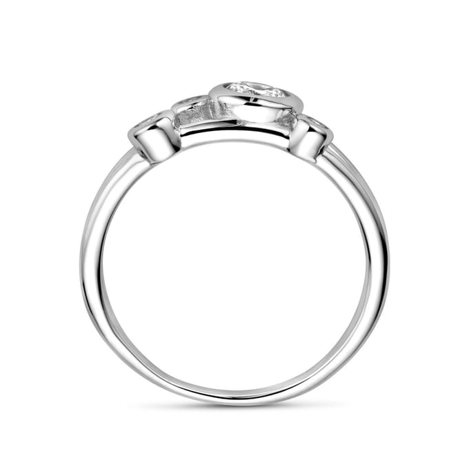 Gerhodineerd Zilver Ring Met Zirkonia 1338284