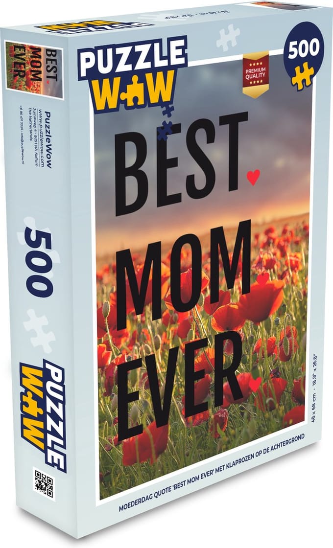 Puzzel Moeder - Quotes - Best mom ever - Spreuken - Legpuzzel - Puzzel 500 stukjes