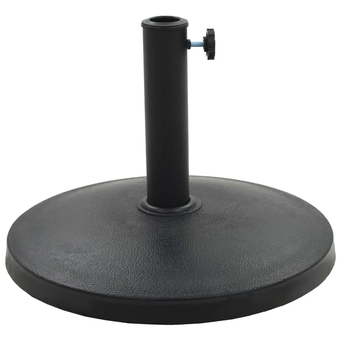 vidaXL - Parasolvoet - rond - 10 - kg - polyresin - zwart