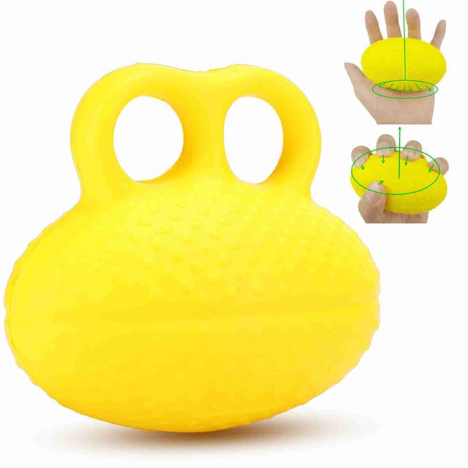 Handgriptbal Vinger Oefenaar Hoge Sterkte Trainingsbal Handversterker Gereedschap yellow