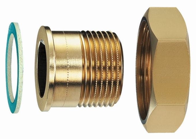 IMI Hydronic Engineering HEIMEIER Koppeling met schroefnippel R 1/2, voor DN 15, vlakdichtend, 0601-02.350