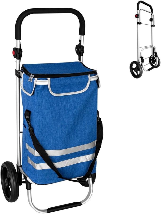 Boodschappentrolley - opvouwbaar - 45 l - blauw