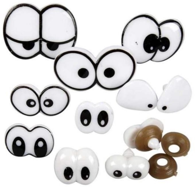 CC Grappige Ogen Set 2-3 cm 9 stuks