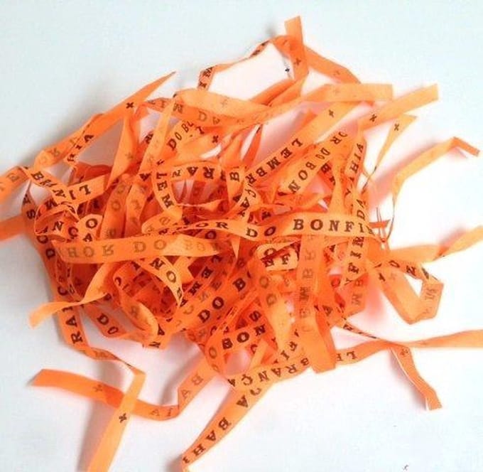 Bonfim lint - Set van 24 Bonfim Lintjes 43 cm - Oranje