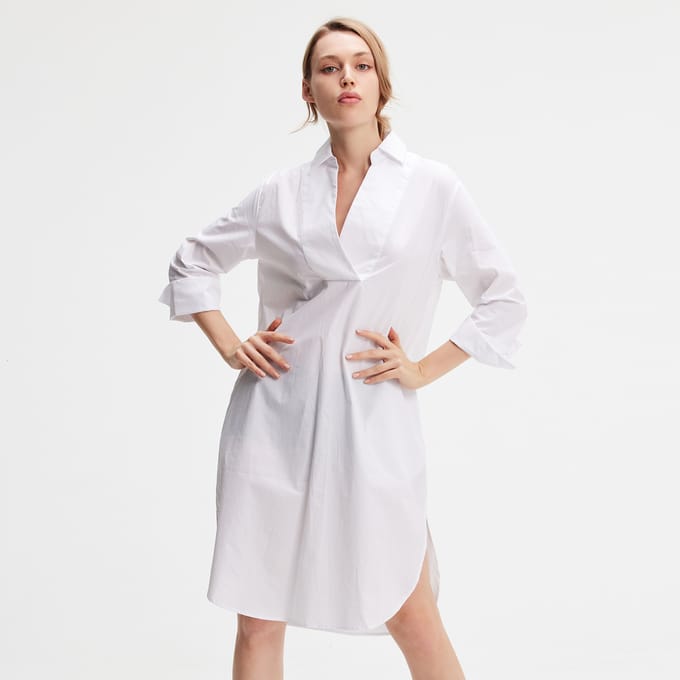 Minimalistisch katoenen shirtjurk