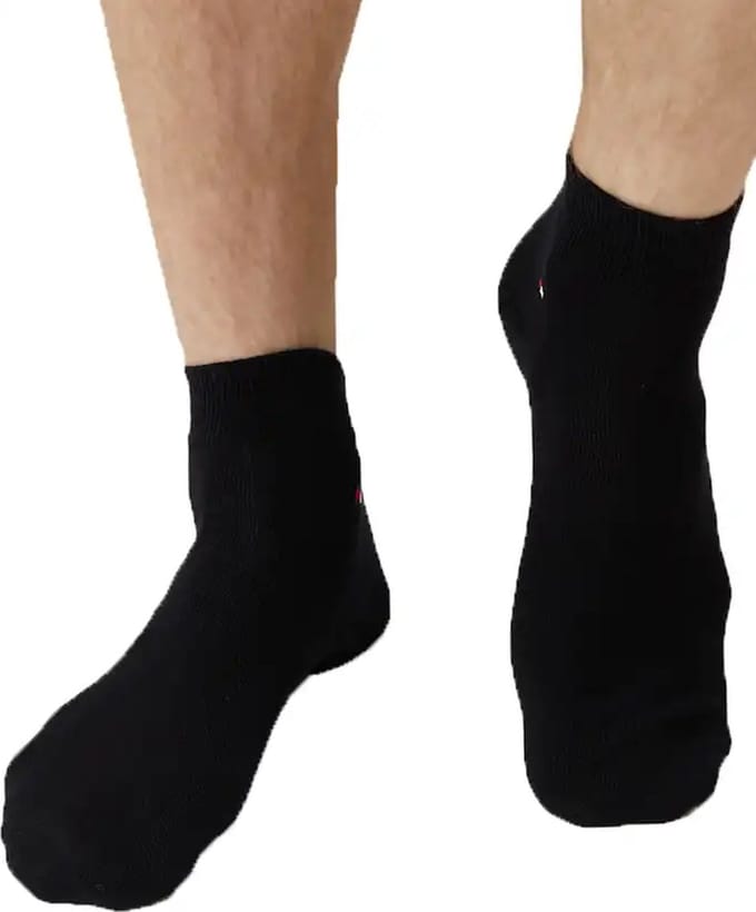 Sneakersokken van katoenmix in een set van 2 paar, model '2ER QUARTER'