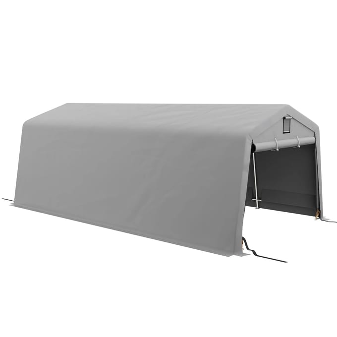 Outsunny-Carport-PE-618x330x240cm-Lichtgrijs
