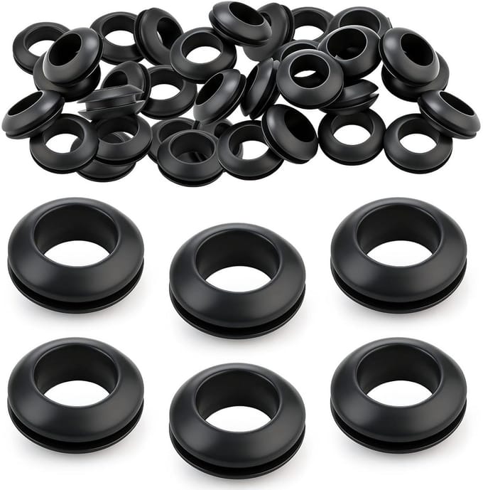 4mm Rubber Passage Plugs - 80 Stuks Kabeldoorvoeren voor Elektrische Installatie en Draadbeheer