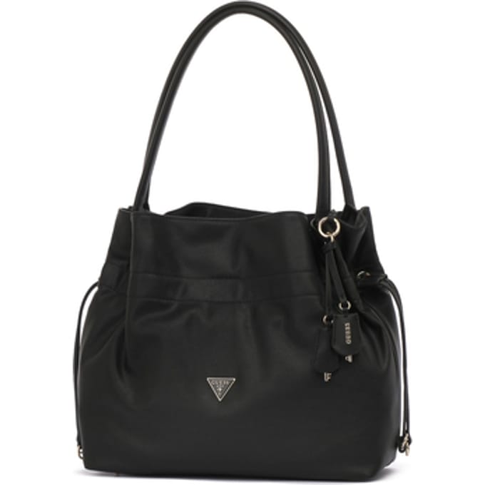 GUESS schoudertas shopper Karima Drawstring Tote Black zwart